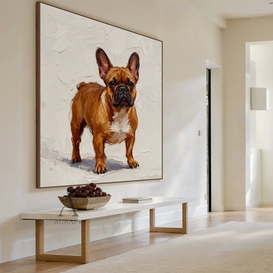 Brown French Bulldog Wall Art - AURA654