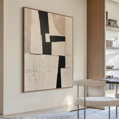 Silent Geometry-Black & Beige Spatial Field-AURA110