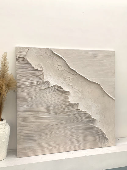 Gentle Tide-Beige Wave Texture Field-AURA148