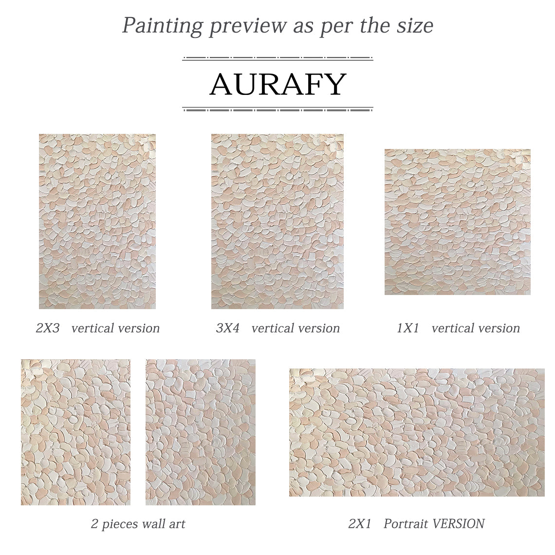 Petal Drift-Beige & Pink 3D Textured-AURA066