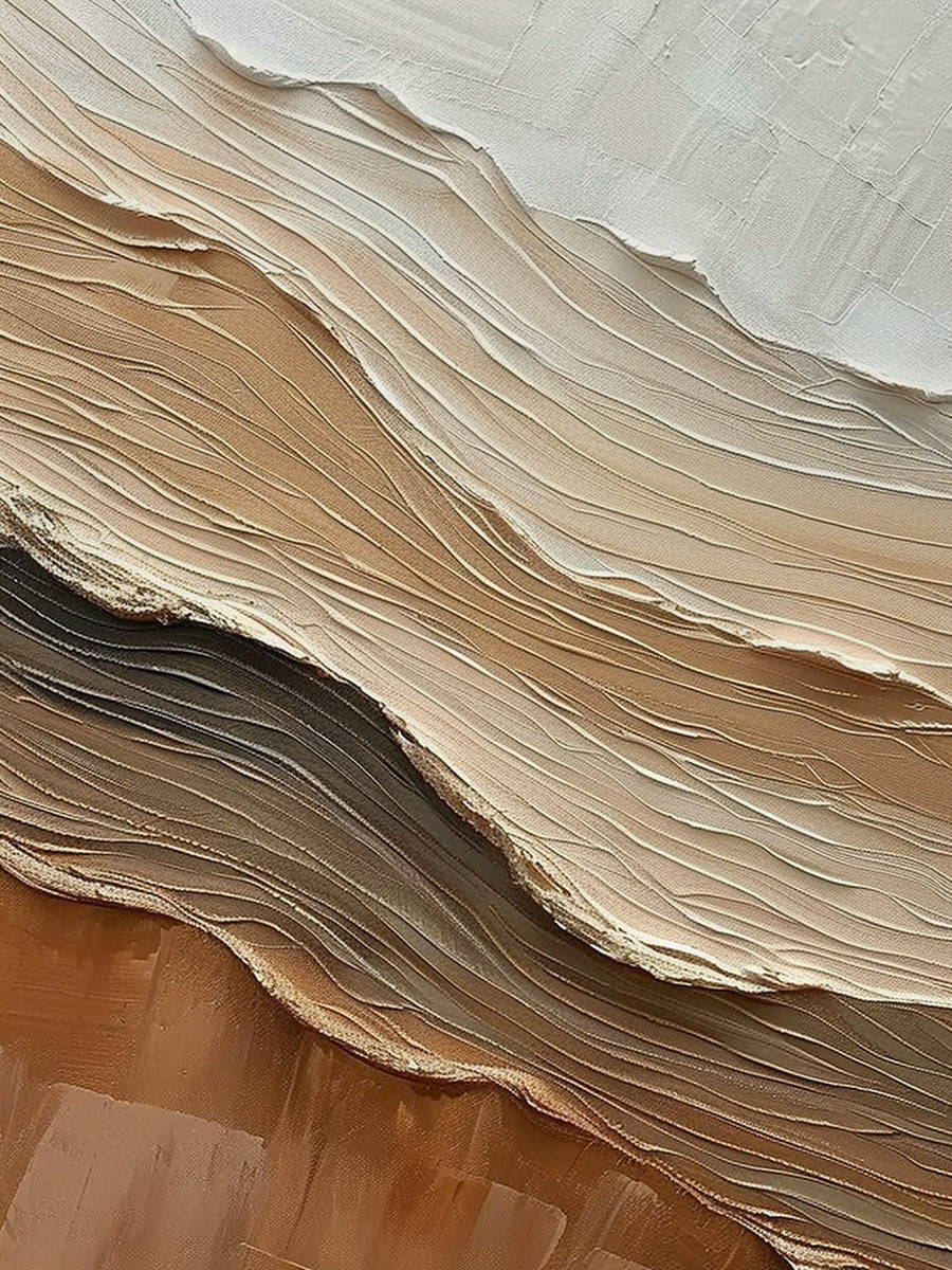 Drifted Ridge-Brown Wave Texture Field-AURA156