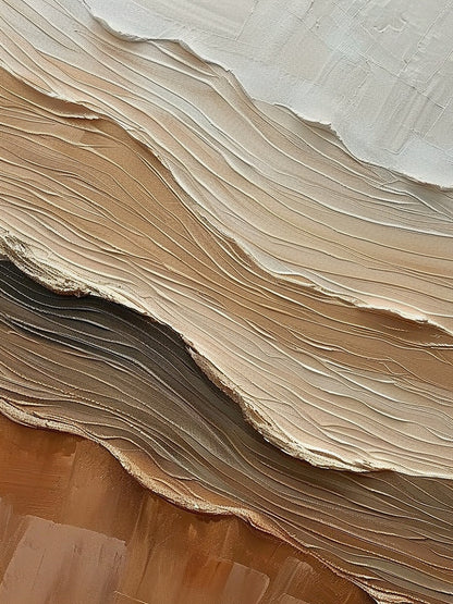 Drifted Ridge-Brown Wave Texture Field-AURA156