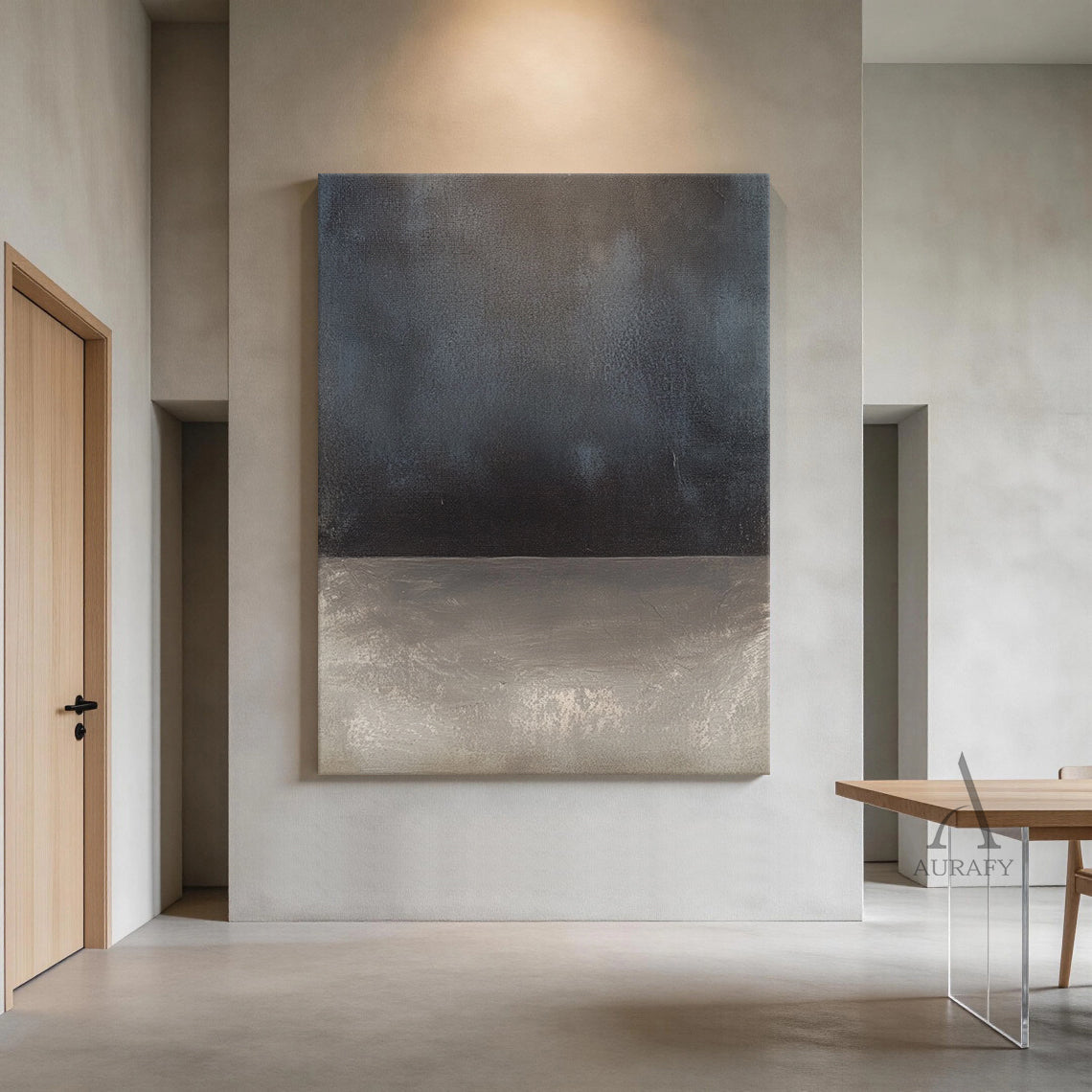 Minimalist Black and Beige Wall Art for Modern Home Decor AURA382