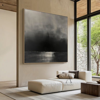 Black General Abstract Wall Art for Modern Living Room Decor AURA297