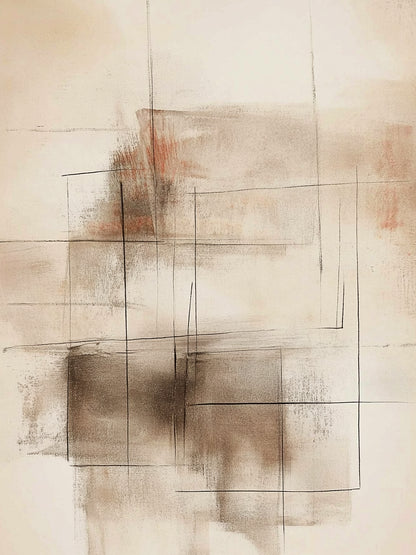 Beige General Abstract Wall Art for Home Living Room Decor AURA376