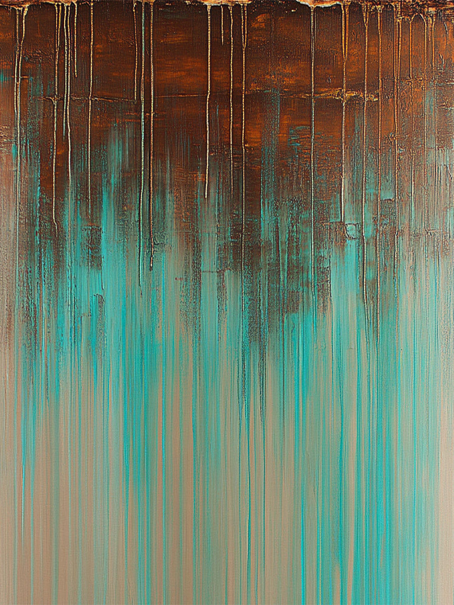 General Abstract Brown Green Modern Wall Art Home Decor AURA352