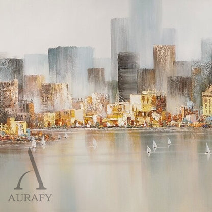 Chic Modern Gray Gold Urban City Style Fashion Accessory AURA373