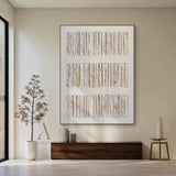 3D Textured Beige Abstract Modern Organic Sculpted High-Relief Tactile Surface Knife-Stroke Painting AURA453