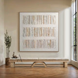 3D Textured Beige Abstract Modern Organic Sculpted High-Relief Tactile Surface Knife-Stroke Painting AURA453