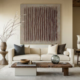 Earthen Lines-Brown Geometric Texture Field-AURA171