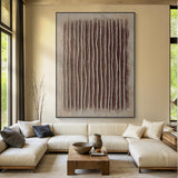 Earthen Lines-Brown Geometric Texture Field-AURA171