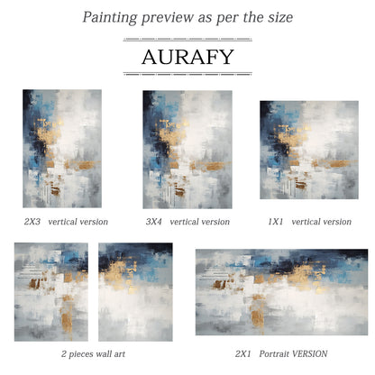 Abstract Wall Art Minimalist Luxe with High Relief Gold Tactile Surface Knife Strokes Black Drips AURA487