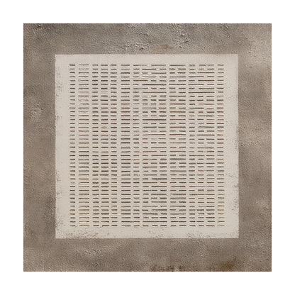 Abstract Gray Plaster Textured Modern Art Minimalist Tactile Hand-drawn Edge Repeating Lines AURA630
