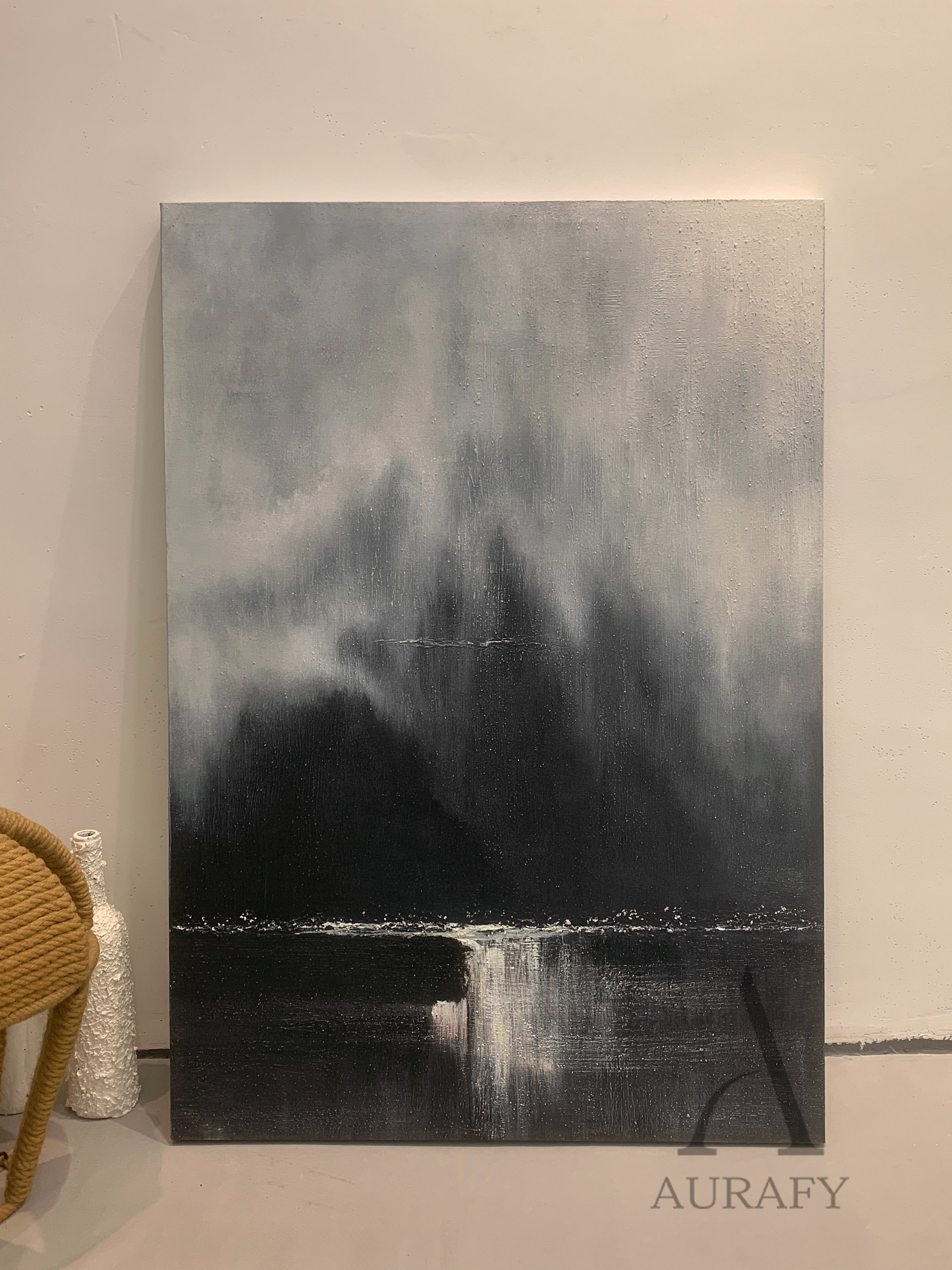 Black General Abstract Wall Art for Modern Living Room Decor AURA297