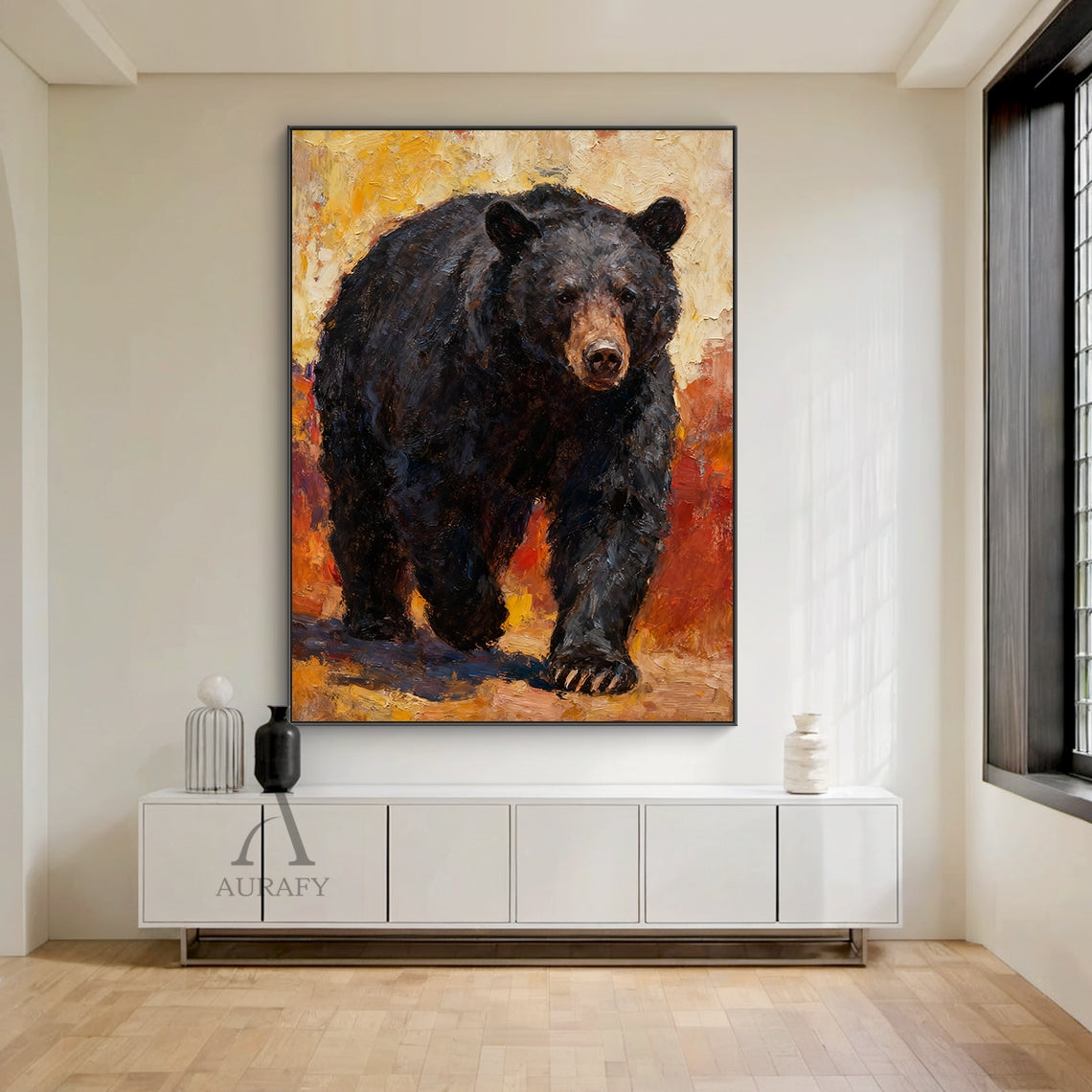 Black Bear Oil Painting - AURA656