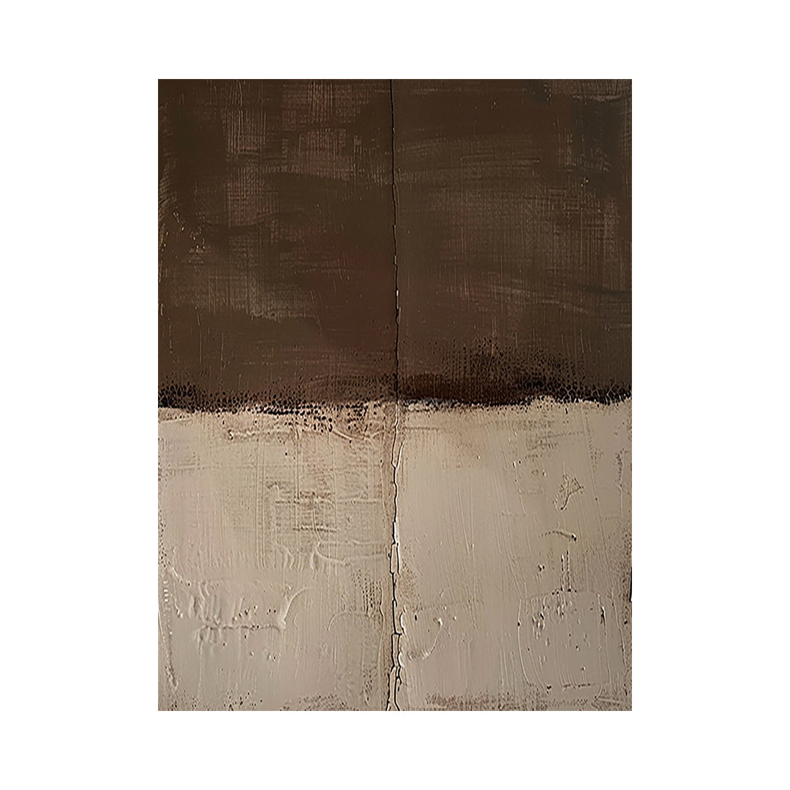 Brown & Beige Wabi-Sabi Textured Abstract Wall Art - AURA811