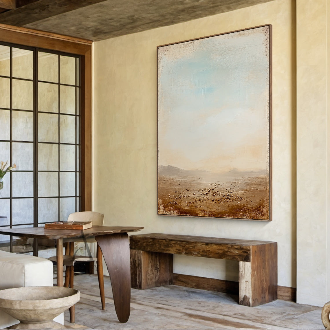 Minimalist Desert Landscape Wall Art - AURA699