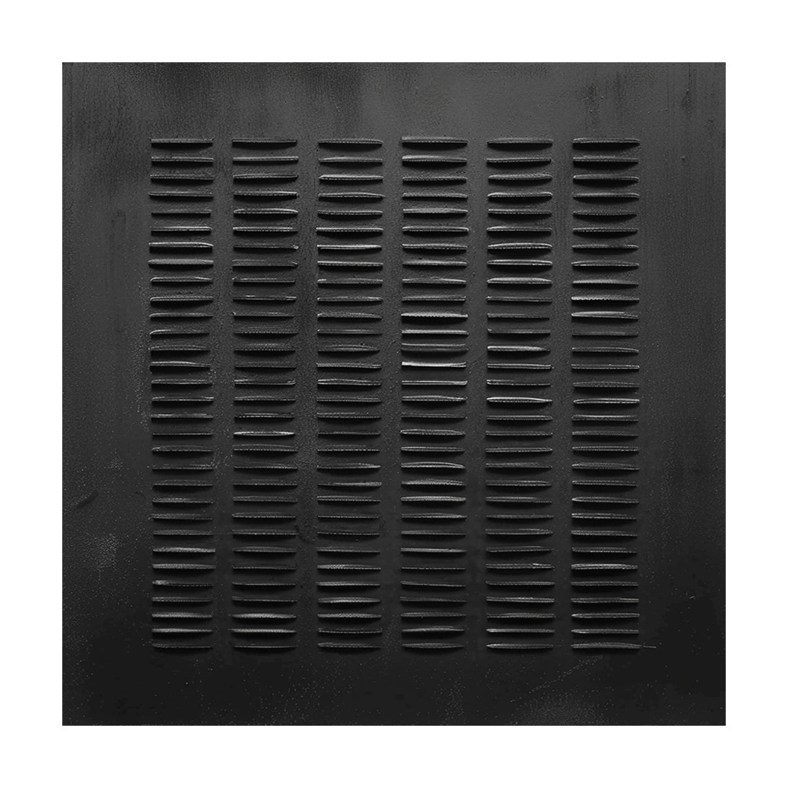 Black Minimalist Abstract Art Embossed Lines Tactile Subtle Worn Surface Monochromatic Piece AURA602