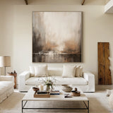 Wabi-Sabi Abstraction-Sandstone Umber & Mist Grey painting-AURA018