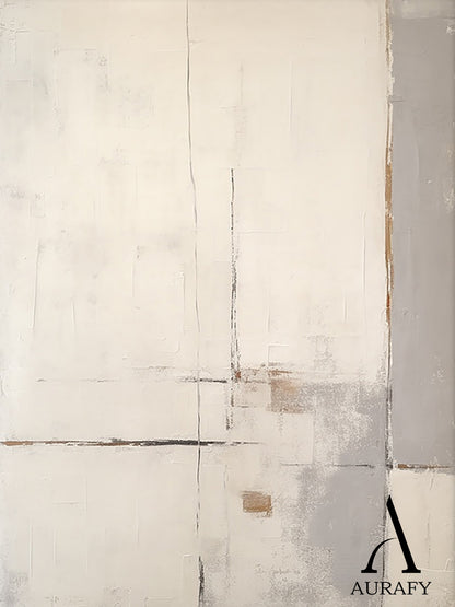 Minimalist Wall Art Beige Japandi Tactile Plaster Mottled Texture Brushstroke Abstract Art AURA548