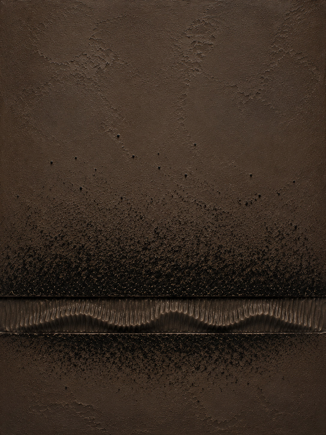 Wabi-Sabi Brown Plaster Textured Painting Japandi Minimalist Luxe Sculpted Canvas Tactile Abstract Wall Art AURA766
