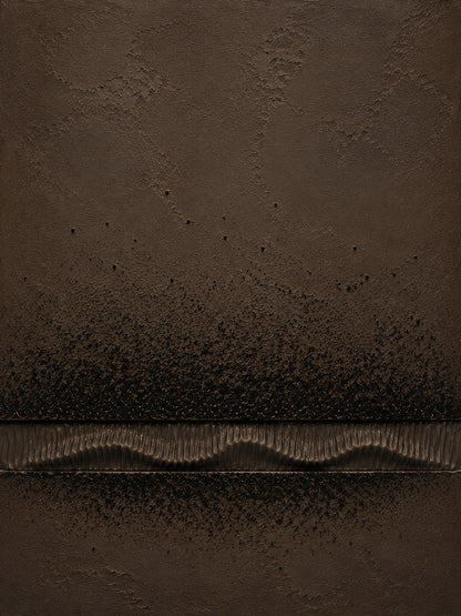 Wabi-Sabi Brown Plaster Textured Painting Japandi Minimalist Luxe Sculpted Canvas Tactile Abstract Wall Art AURA766