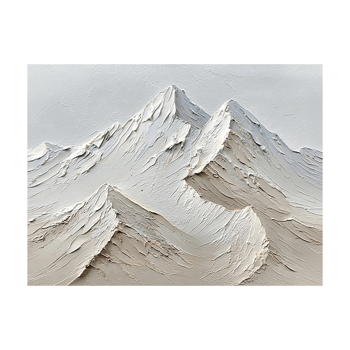 Beige Landscape Impasto Art with Knife Strokes Tactile Surface Modern Organic Sculpted Canvas Handmade AURA454