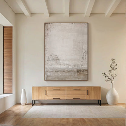 Quiet Patina-Beige & Brown Wabi-Sabi Art-AURA072