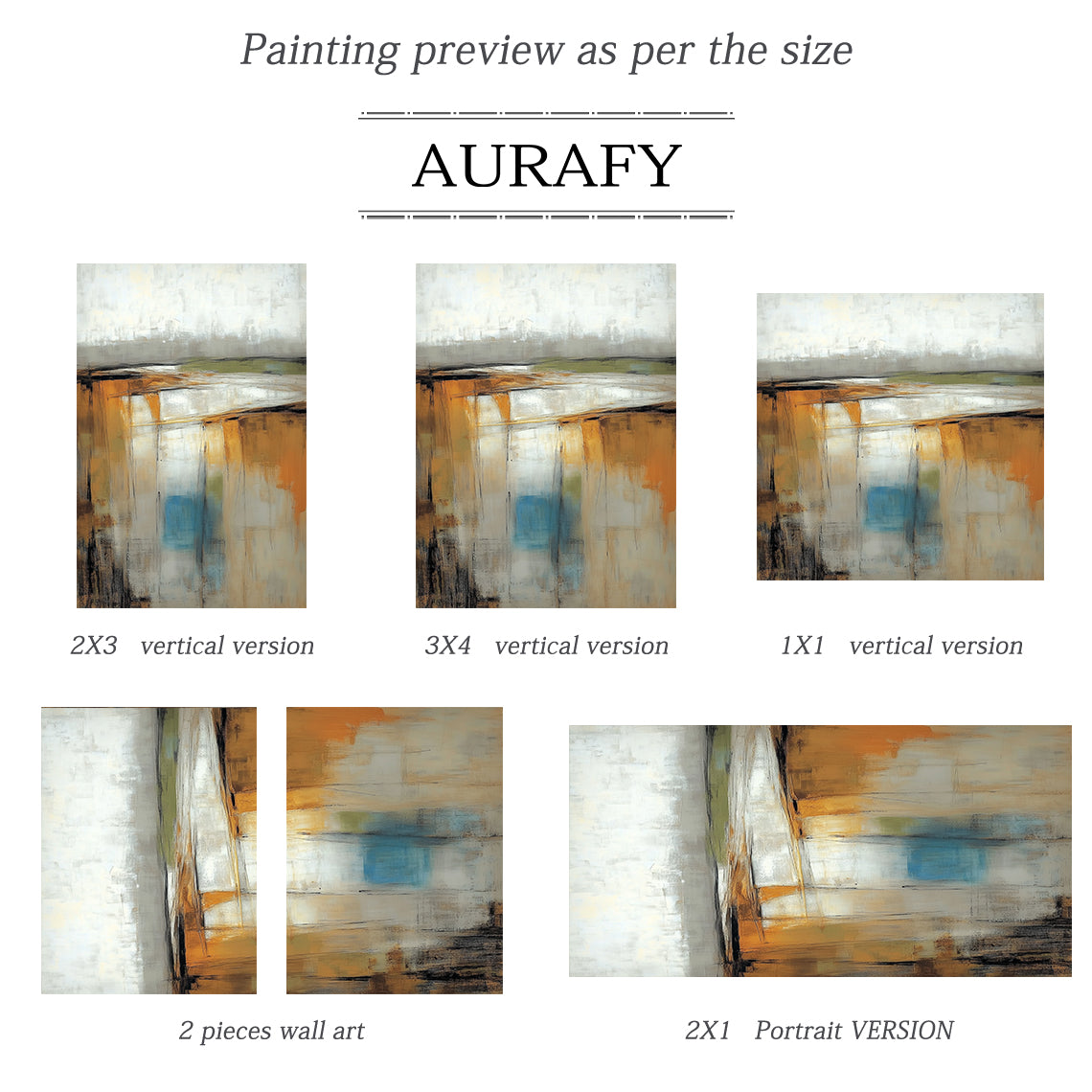 General Abstract Brown Beige Canvas Art for Home Decor AURA399