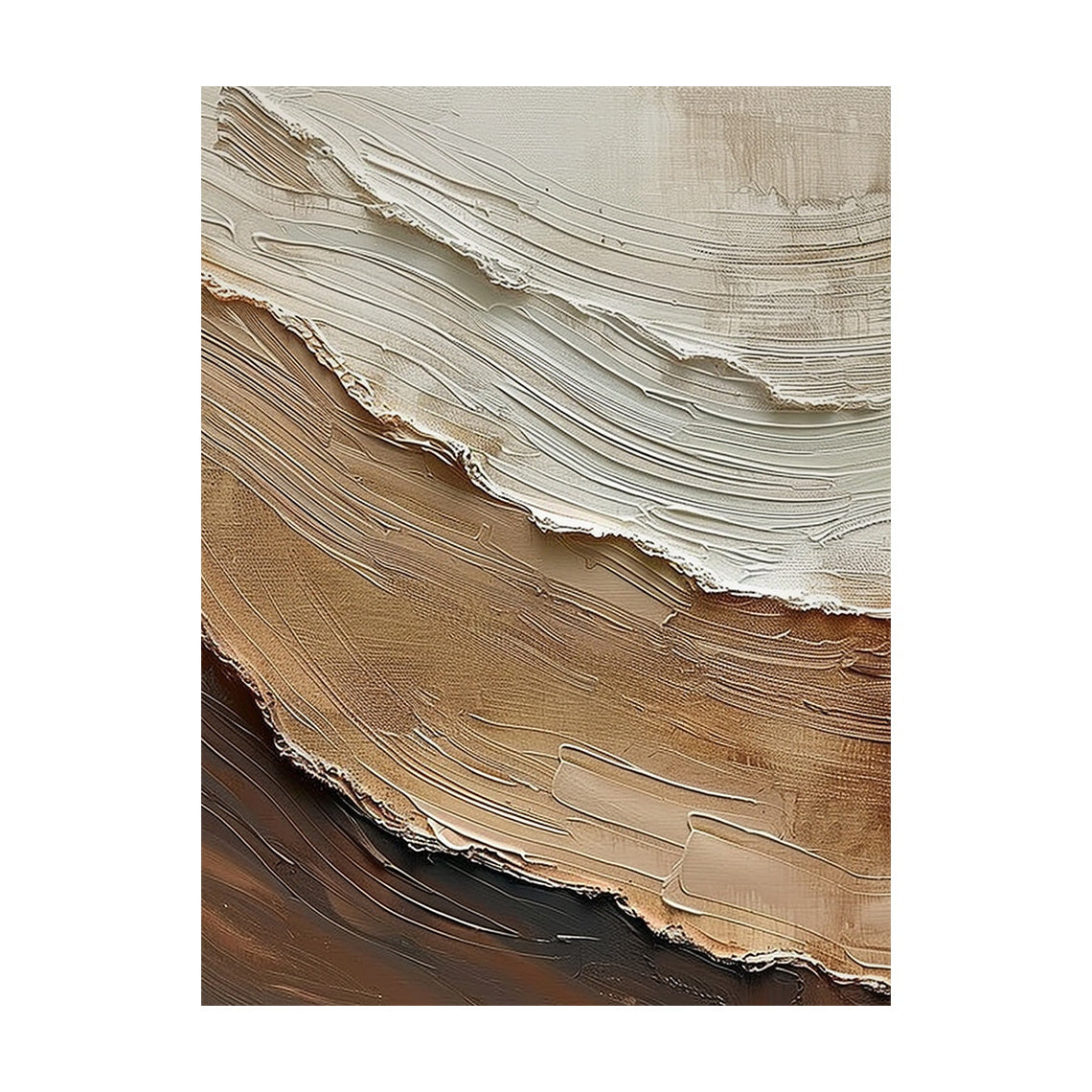 Abstract Coastal Shoreline Texture Wall Art - AURA683