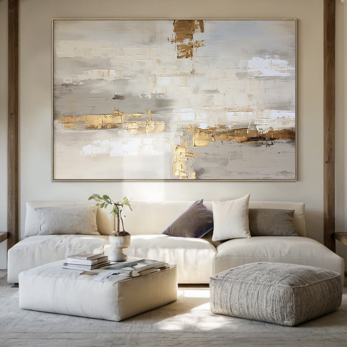 Soft Axis-Yellow & Gray Spatial Field-AURA096