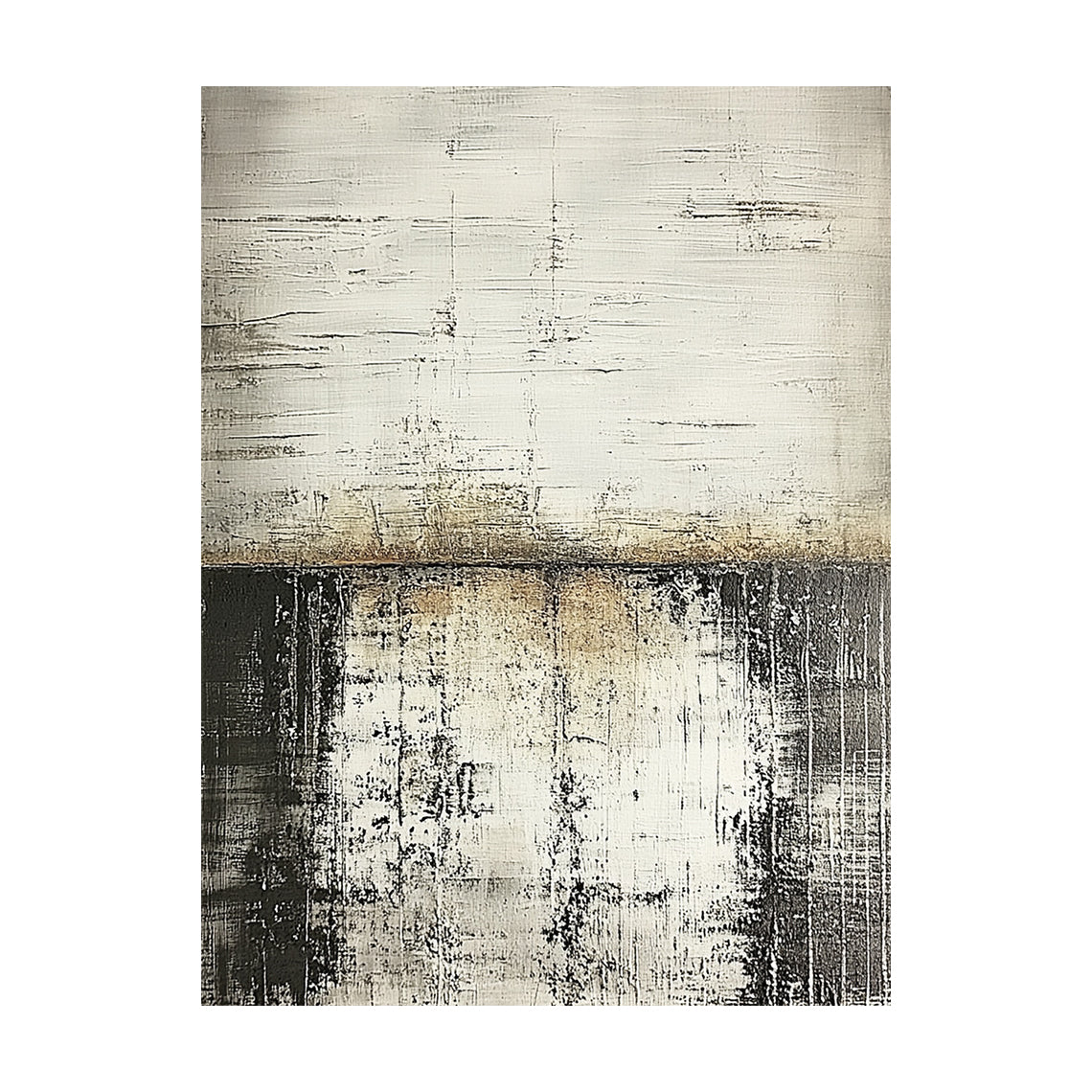 Abstract Beige Gray Art with Tactile Scratch Marks Industrial Vintage Worn Texture AURA631