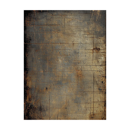 Wabi Sabi Brown Tactile Weathered Aged Artwork with Scratch Marks Rustic Finish AURA585