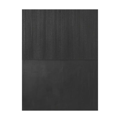 Minimalist Black Wall Art with Vertical Ribbed Texture and Smooth Matte Surface for Modern Spaces AURA455