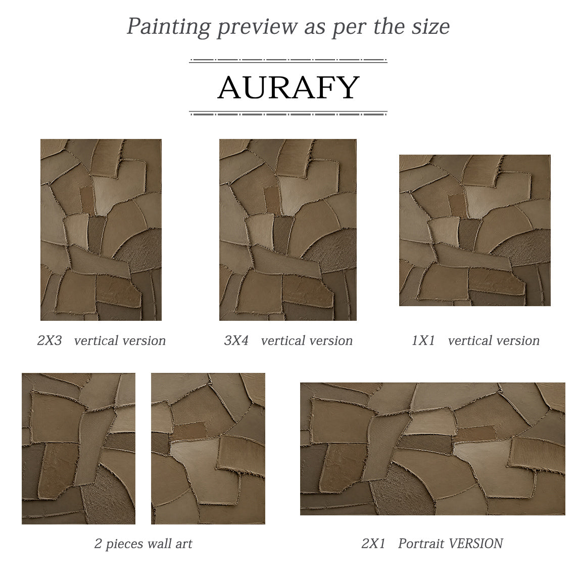 Wabi Sabi Brown 3D Textured Plaster Sculpted Canvas Japandi Minimalist Luxe Tactile Knife Stroke Art AURA771