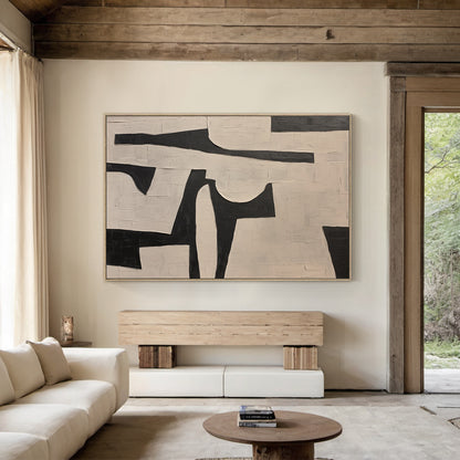 Quiet Interlock-Black & Beige Spatial Field-AURA109