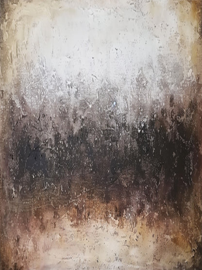 Neutral Beige Brown Abstract Textured Wall Art Living Room Decor AURA194