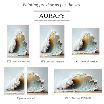 Beige 3D Textured Painting Modern Wall Art for Home Decor AURA401