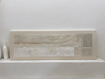 Wabi-Sabi Beige Plaster Textured Abstract Wall Art Japandi Minimalist Luxe High-Relief Tactile Canvas Painting AURA735