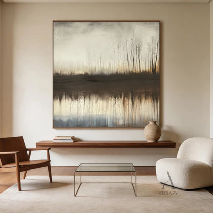 Wabi Sabi Beige Black Minimalist Home Decor Accent Piece AURA304