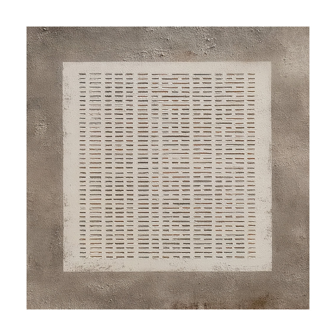 Abstract Gray Plaster Textured Modern Art Minimalist Tactile Hand-drawn Edge Repeating Lines AURA630