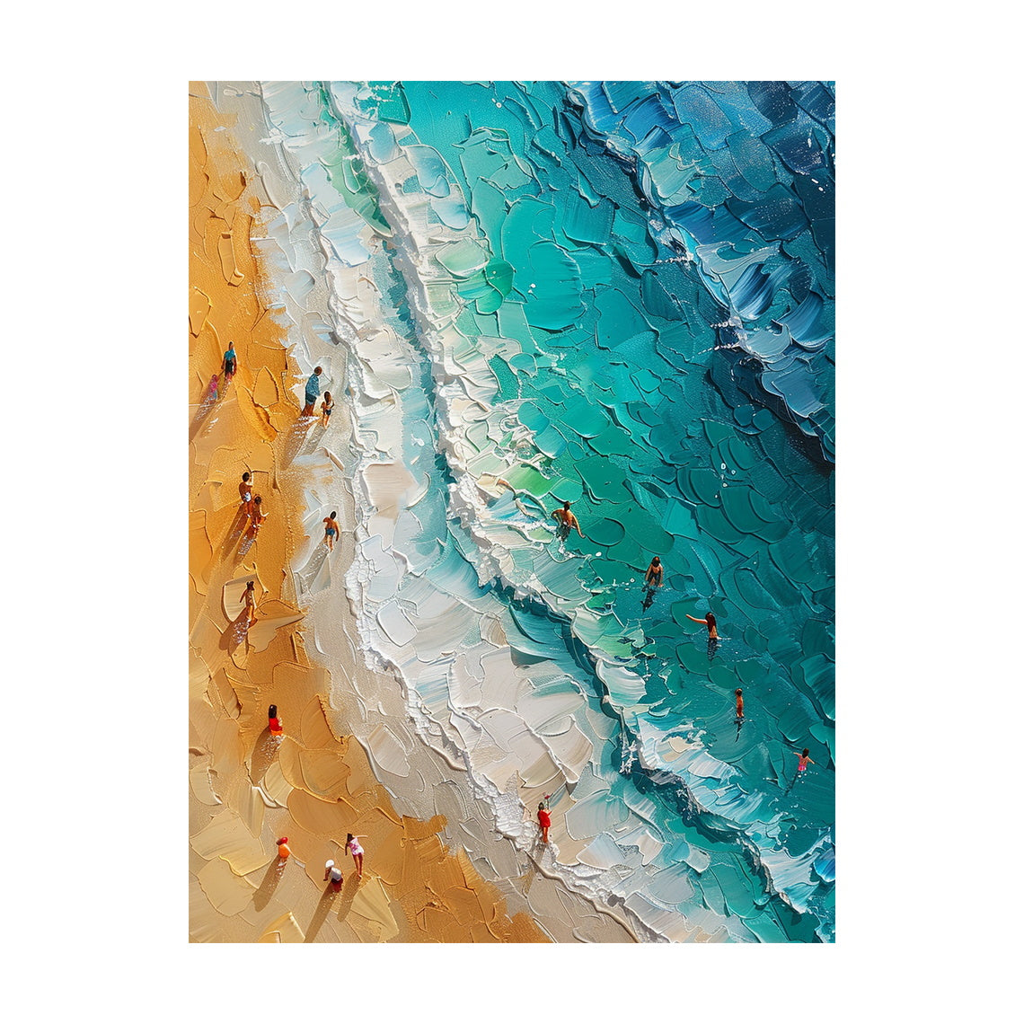 Turquoise Beach Shoreline Wall Art - AURA676