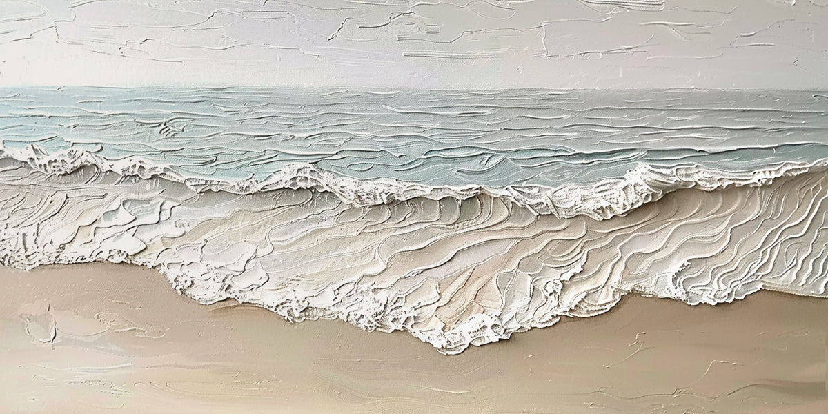 Tidal Trace-Beige Seascape Texture Field-AURA142