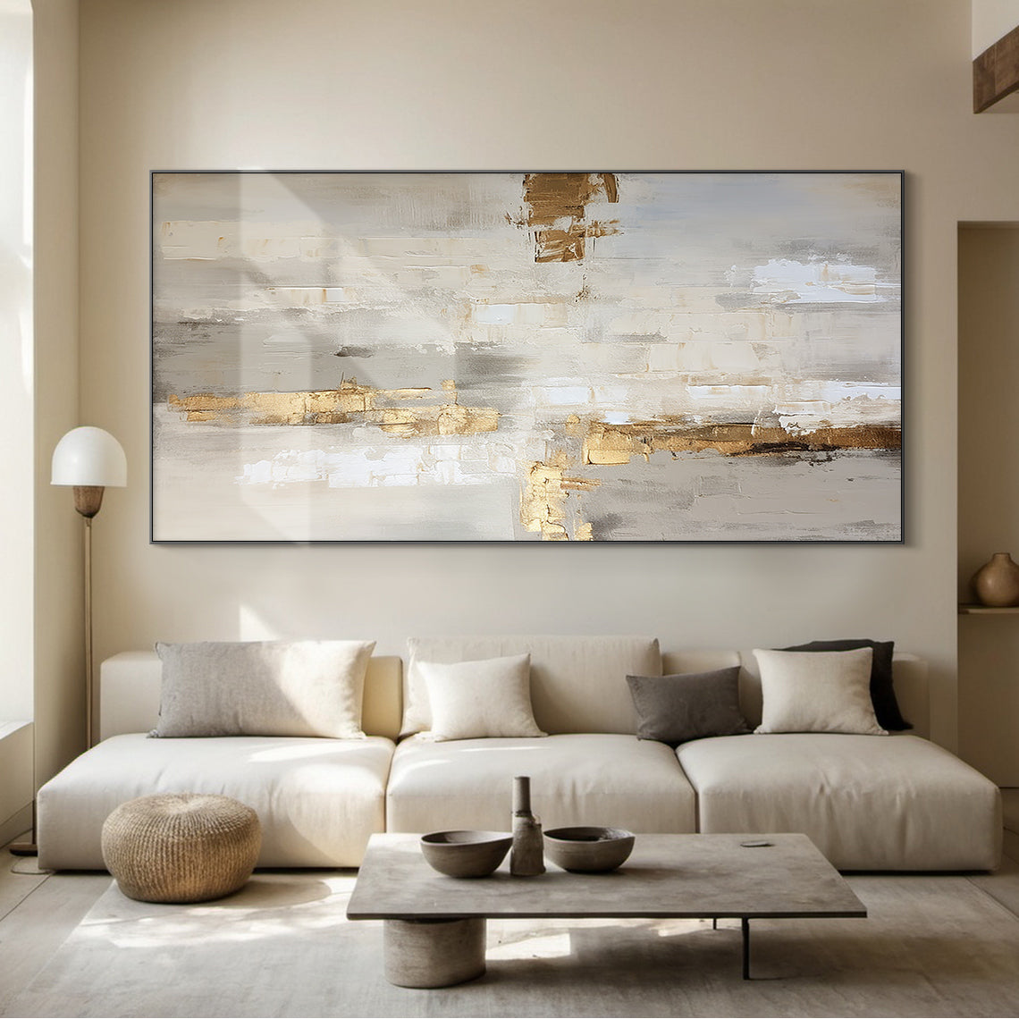Soft Axis-Yellow & Gray Spatial Field-AURA096