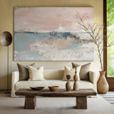 Soft Interval-Blue & Pink Abstract Field-AURA133