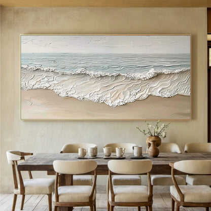 Tidal Trace-Beige Seascape Texture Field-AURA142