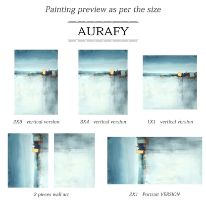 Modern Blue General Abstract Wall Art for Home Office Decor AURA359