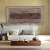 Earthen Lines-Brown Geometric Texture Field-AURA171