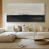 Silent Divide-Black & White Abstract Art-AURA125