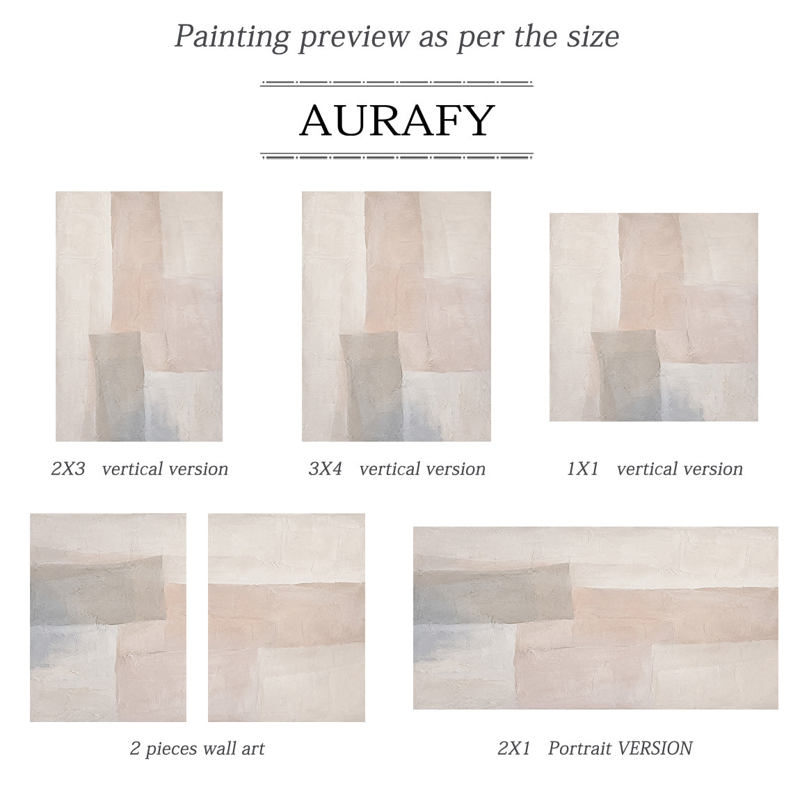 Beige Wabi Sabi Plaster Textured Japandi Minimalist Abstract Knife Stroke Tactile Sculpted Canvas Wall Art AURA701